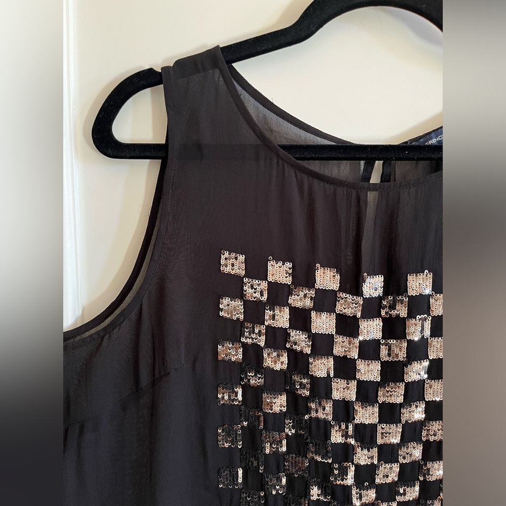 Black Sheet Top With Sequence Design - image 2